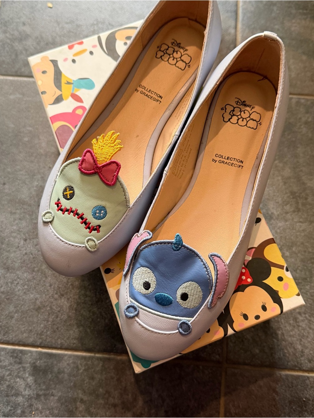 Disney Lavender Tsum Tsum Character Ballet Flats - Picture 1 of 3